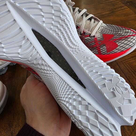 Under Armour Flow Velociti Elite 2 Running Shoes Men's 9.5 Grey Red 3027205-301 - Picture 12 of 14